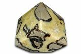 Wide Polished Septarian Cube - Madagascar #337280-1